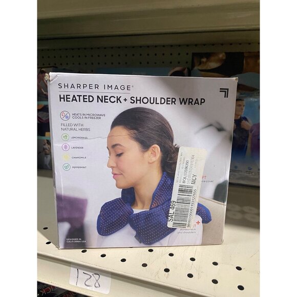 MerchSource Sharper Image Hot Cold Aromatherapy Neck and Shoulder Pad Blue NWB - Picture 3 of 4